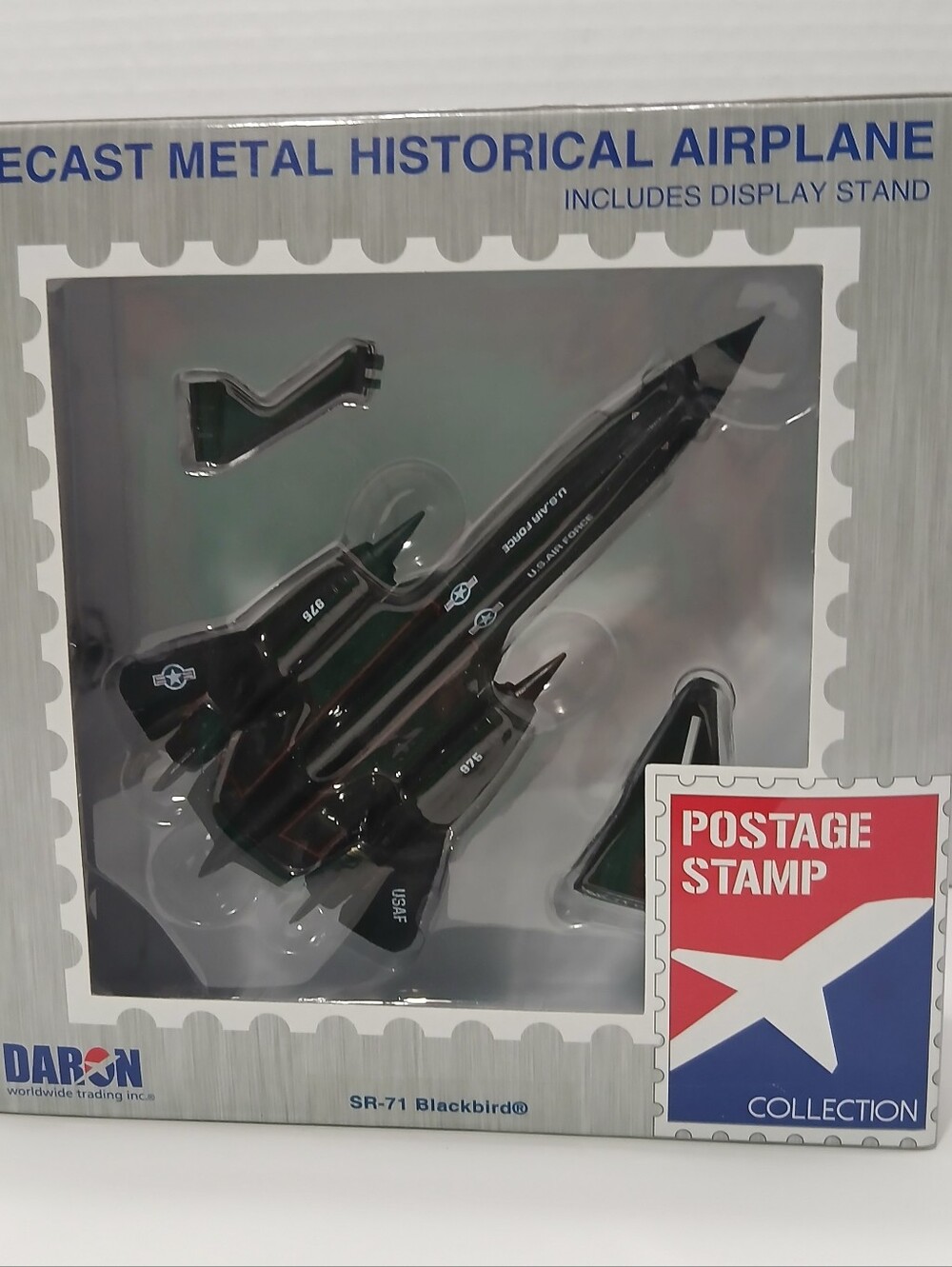 Daron Postage Stamp DIE CAST SR-71 Blackbird 1966 USAF 1:200 Scale #PS5389~NEW
